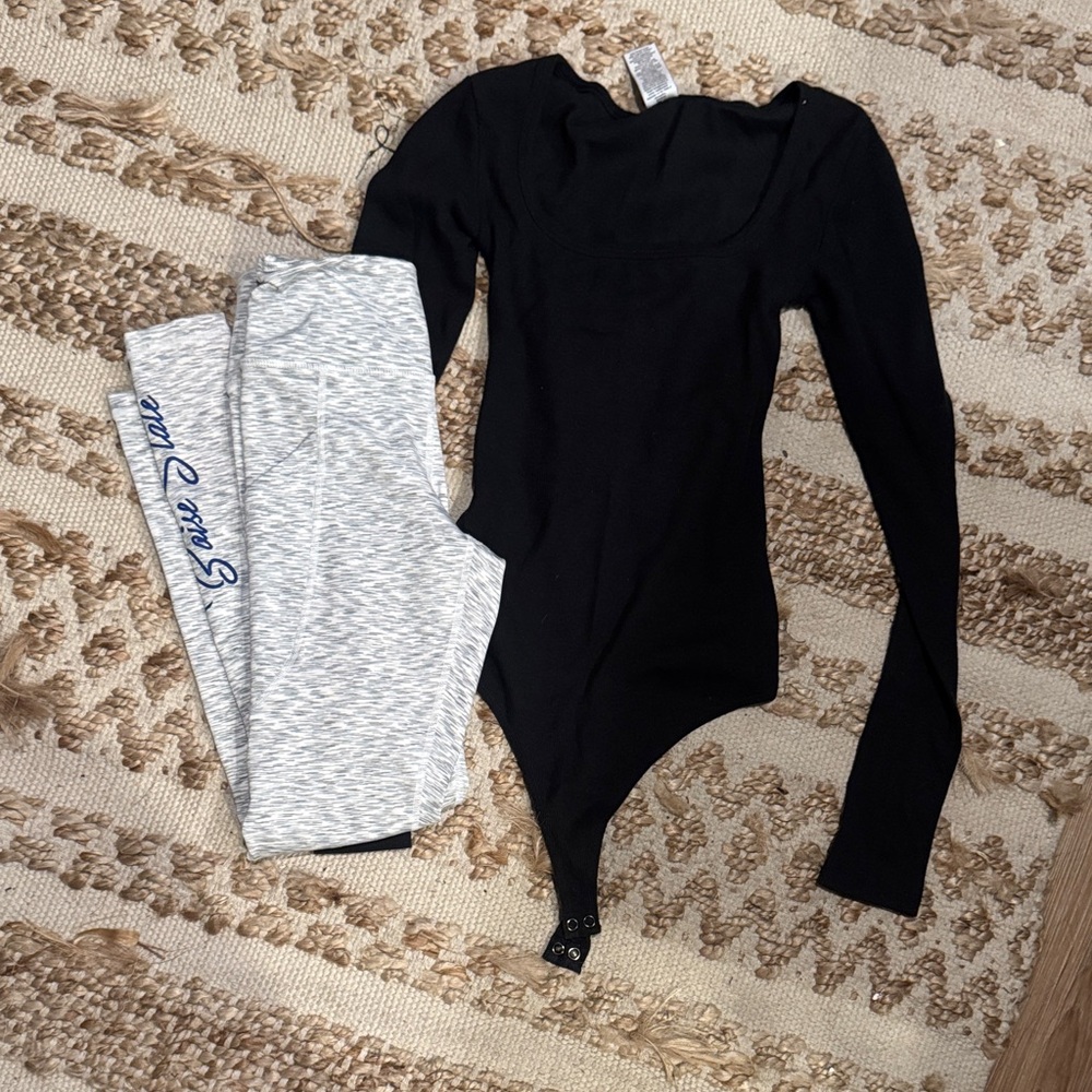 Chic Black Long Sleeve Bodysuit